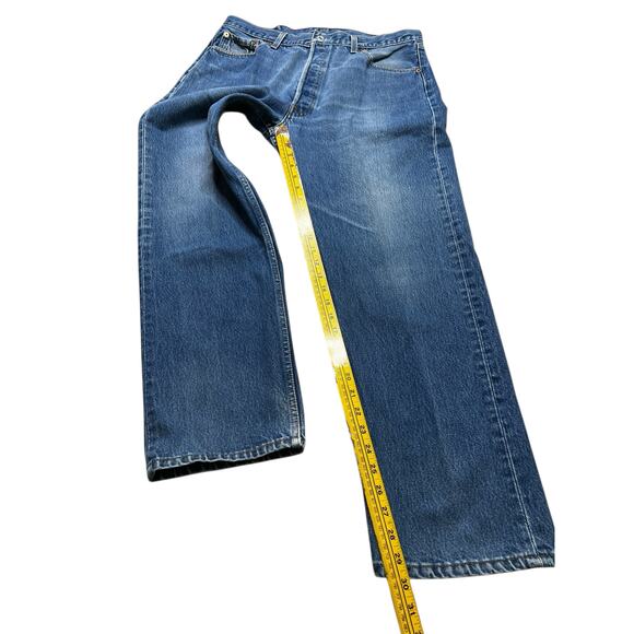 Levi's  501XX Blue Denim Jeans Mens 38x33 (Fits 34x30)  Made in USA Vintage 90s - Picture 6 of 15